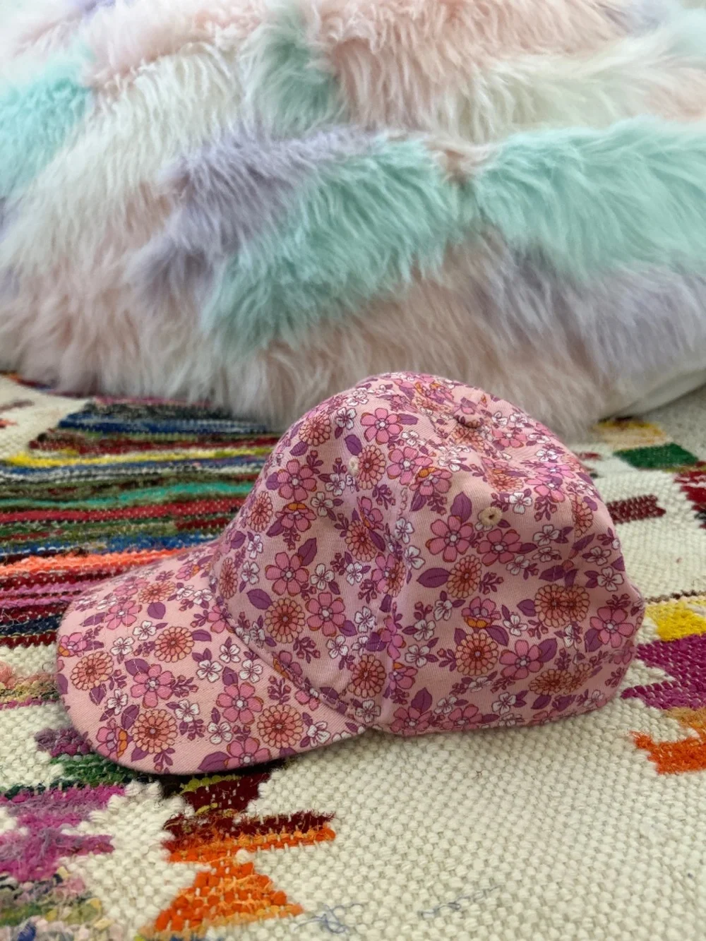 Pink Floral Baseball Cap
